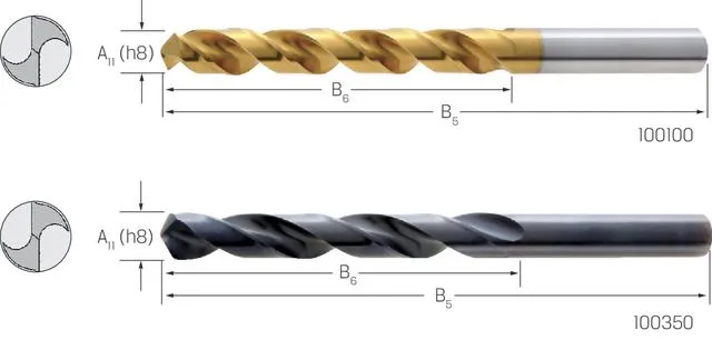 100100 5,20 Twist drill HSS-Co PREMUS, DIN 338, type N, TiN