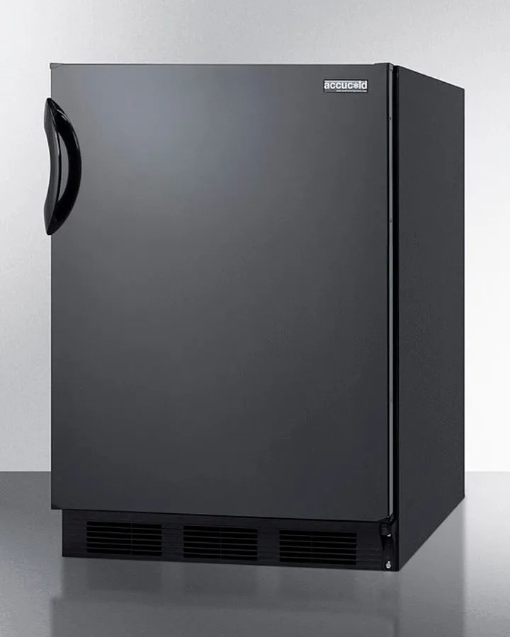 Accucold 24" Wide Refrigerator-Freezer, ADA Compliant Black Exterior