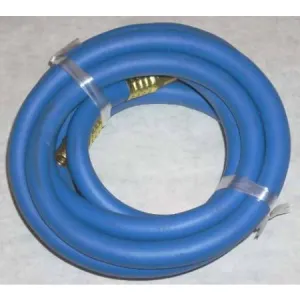 Air Hose 3/8 x 10 Whip Blue 1/4 Male NPT Fittings