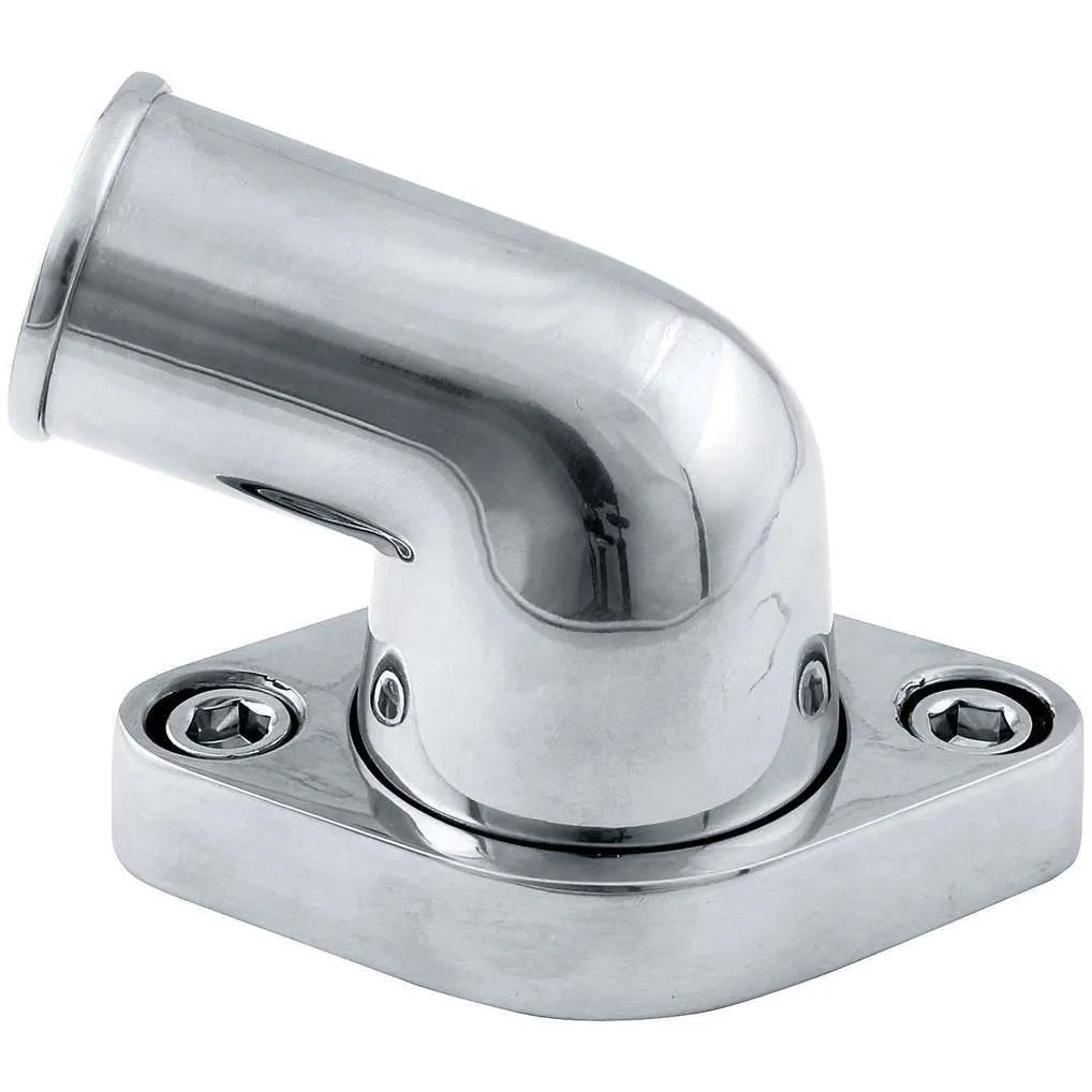 Allstar Performance Polished Aluminum Swivel Water Neck - 75 Degree w/ O-Ring