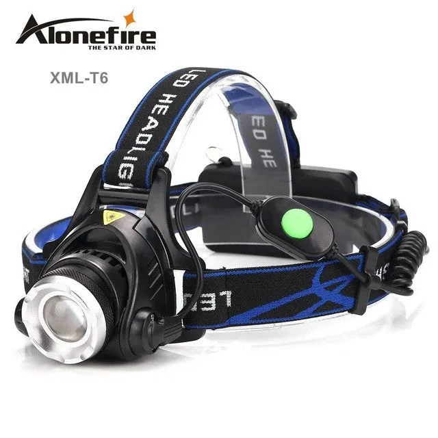 AloneFire HP88 3Modes CREE XML T6 2000LM LED Headlamp Rechargeable Headlight Head Lamp Spotlight For Fishing Charger 18650