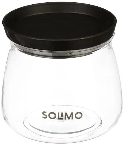 Amazon Brand - Solimo Plastic Storage Jar and Container Set I Air Tight & BPA Free Containers for Kitchen Storage Set I Grocery Kitchen Container Set I Multipurpose Jar,800 Ml Each, Set 4, Black