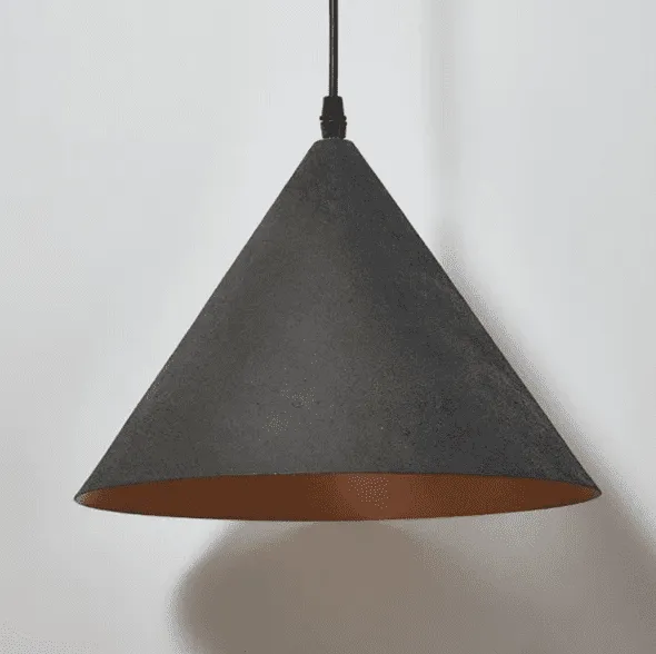 Arvid - Industrial Pendant Lamp with Conical Rust Shade