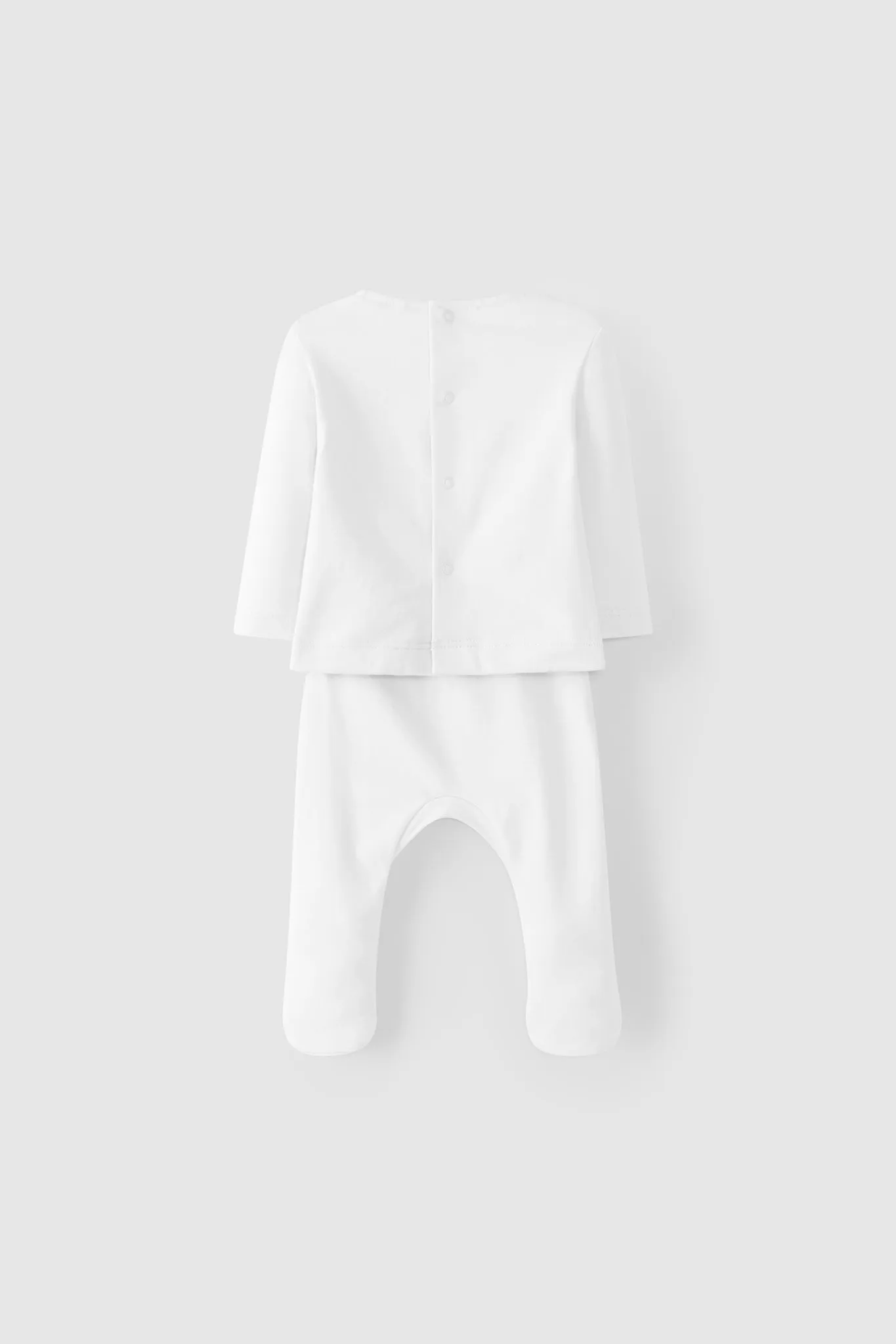 AW22 Laranjinha Baby White Two-Piece Set I2107