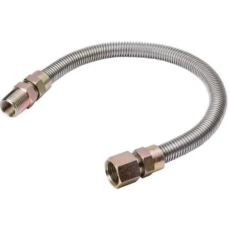 B & K Industries Stainless Steel Gas Appliance Connector 48"