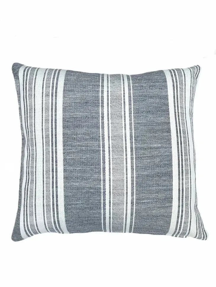 Beach Club Indigo Stripe Outdoor Pillow