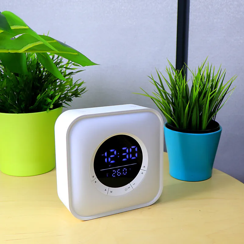 Bluetooth Speaker Creative Clock Alarm Clock P10 Small Speaker Atmosphere Colored Lights Led Bluetooth Speaker