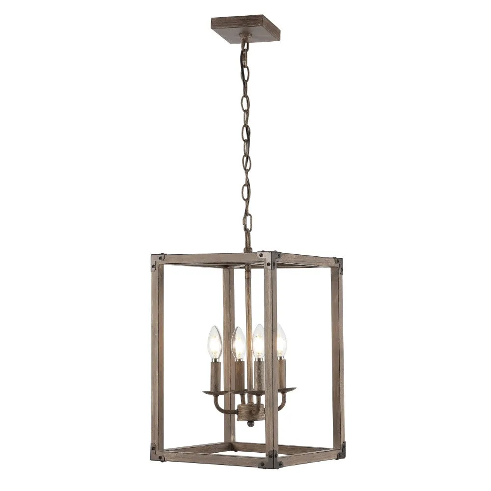 Breakneck Adjustable Iron Rustic Farmhouse LED Pendant