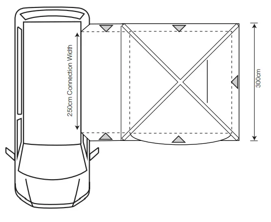 Cayman air beam drive away awning medium height (rail height 220-255cm) from Outdoor Revolution