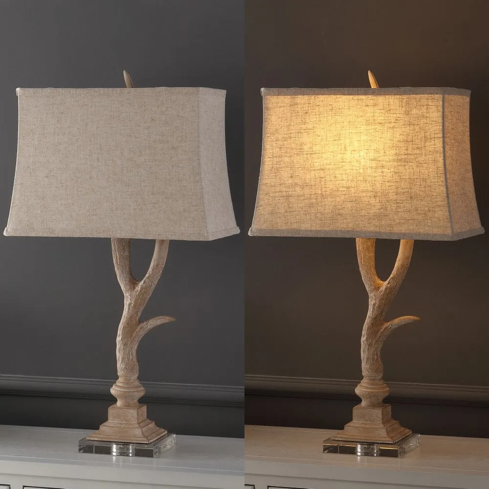 Colorado 29.5" Rustic Resin/Crystal LED Table Lamp