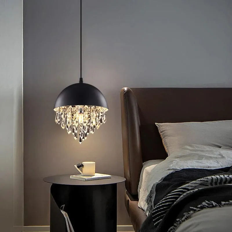 Dagmar - Black LED Crystal Pendant Light