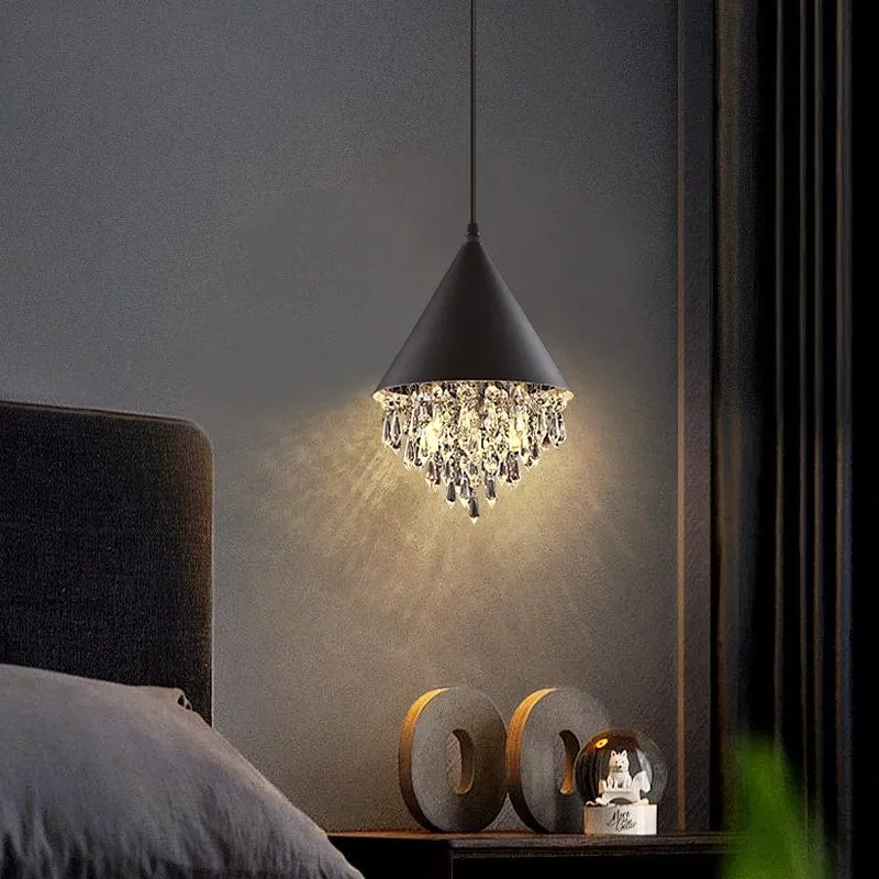 Dagmar - Black LED Crystal Pendant Light