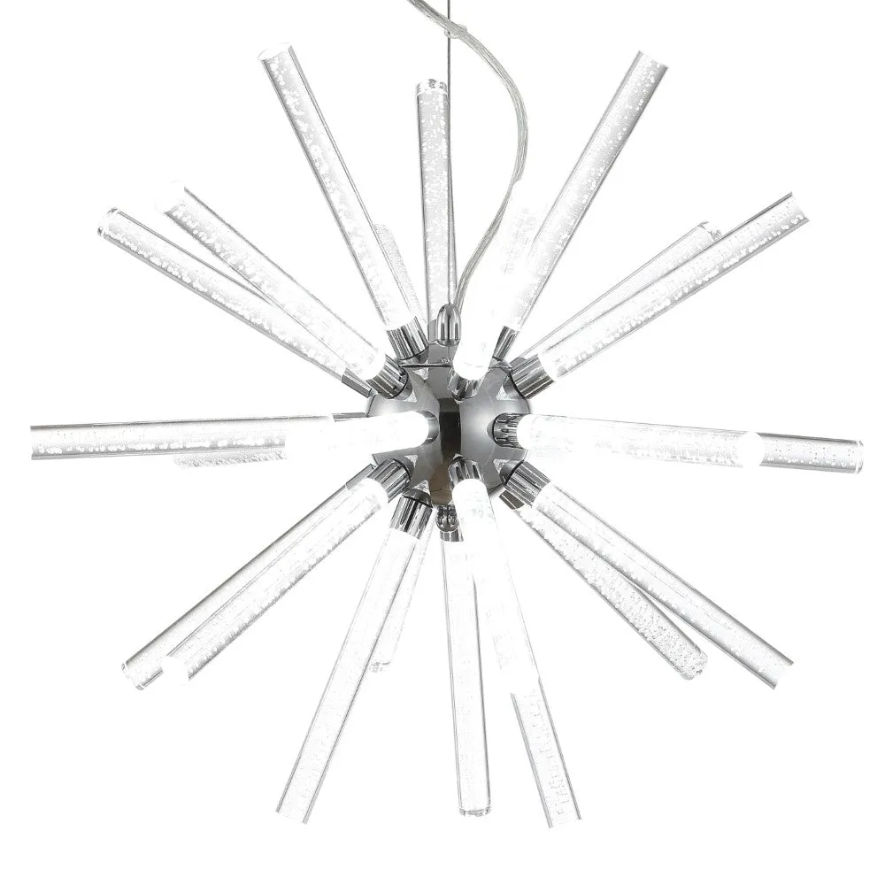 Dawn 19.5" Adjustable Integrated LED Starburst Metal/Acrylic Pendant