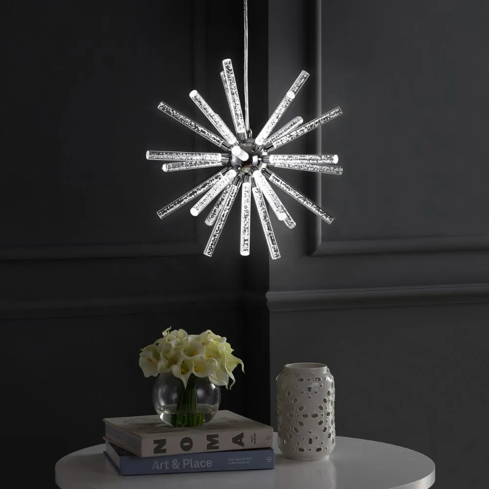 Dawn 19.5" Adjustable Integrated LED Starburst Metal/Acrylic Pendant