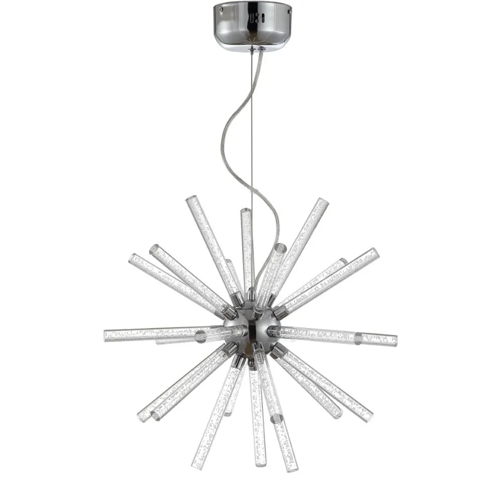 Dawn 19.5" Adjustable Integrated LED Starburst Metal/Acrylic Pendant