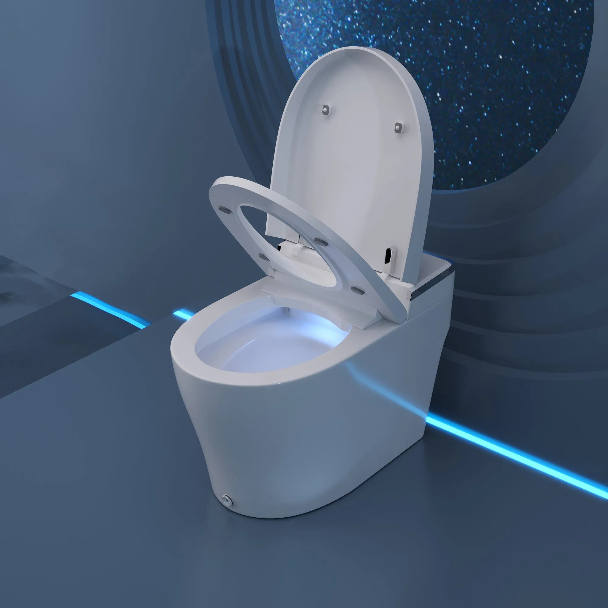 DeerValley DV-1S0029 Smart Bidet Toilet, One-Piece Elongated Smart Toilet with Foot Kick Flush, Warm Wash (Seat Included)