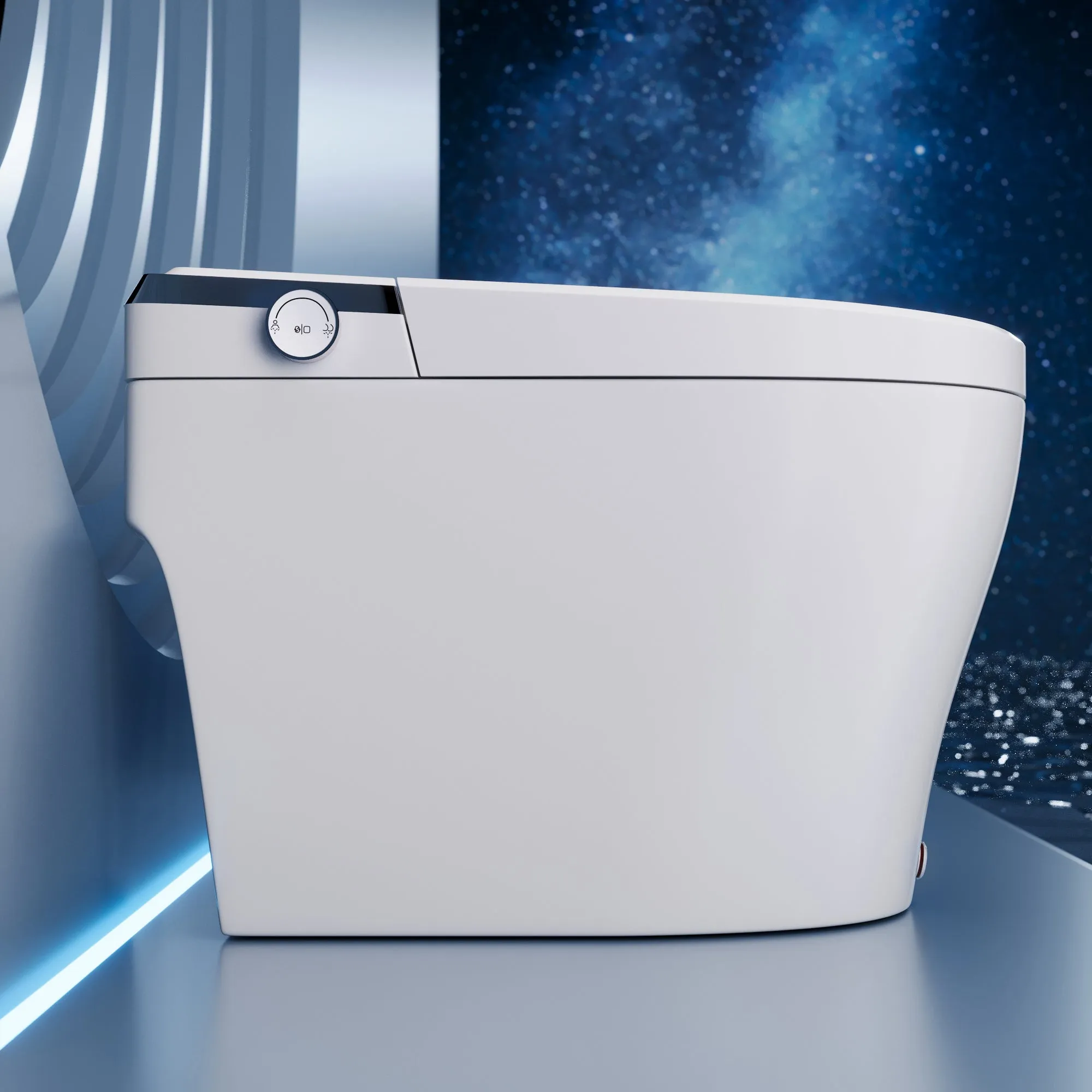 DeerValley DV-1S0029 Smart Bidet Toilet, One-Piece Elongated Smart Toilet with Foot Kick Flush, Warm Wash (Seat Included)