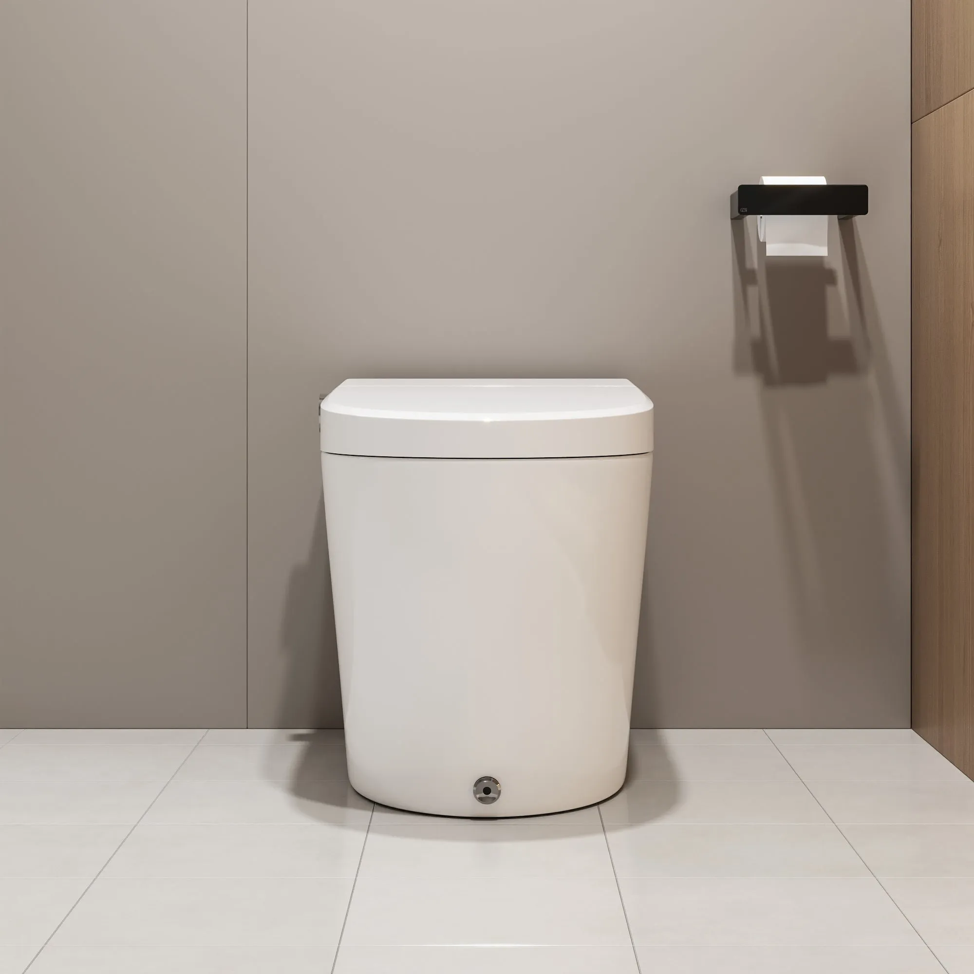 DeerValley DV-1S0029 Smart Bidet Toilet, One-Piece Elongated Smart Toilet with Foot Kick Flush, Warm Wash (Seat Included)