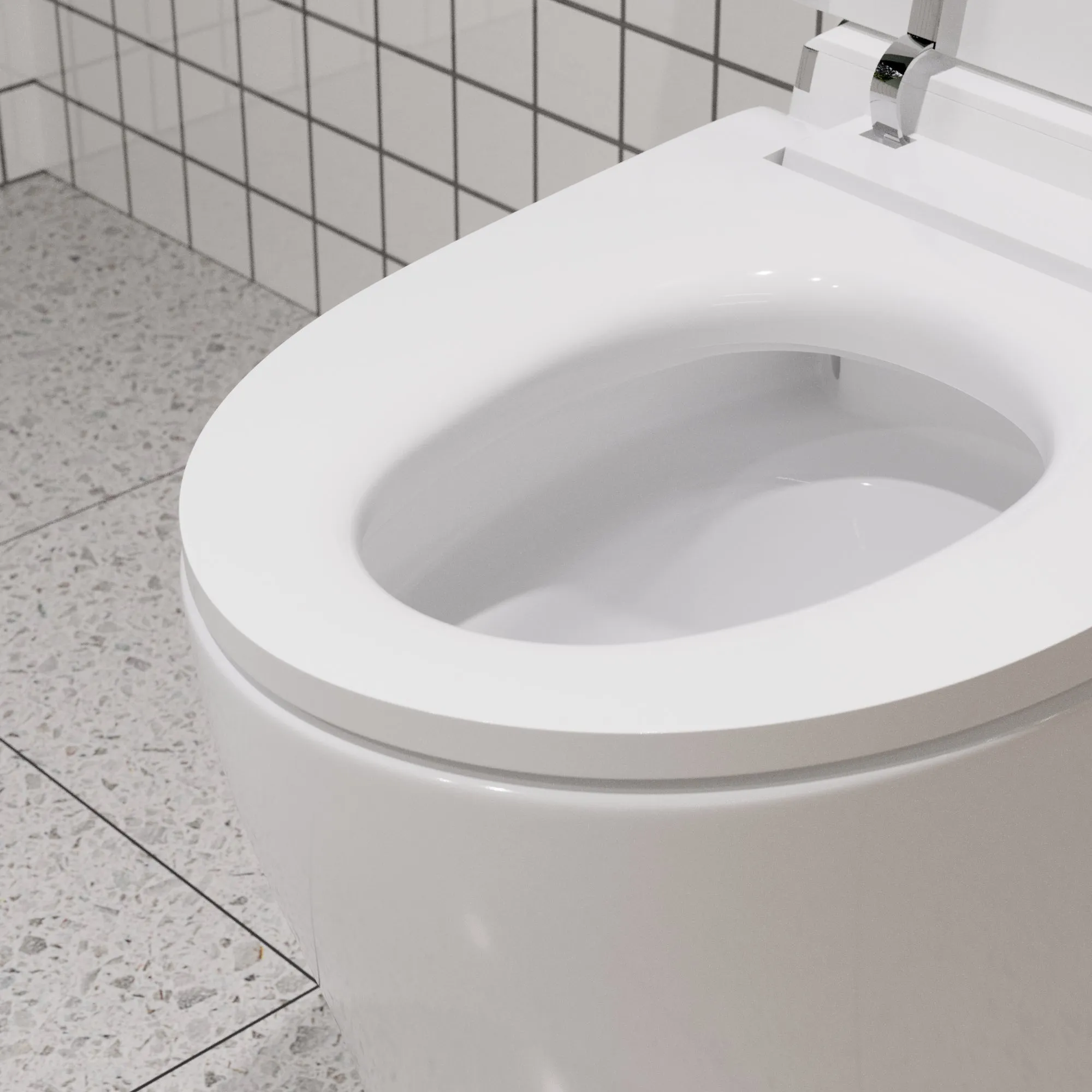 DeerValley DV-1S0029 Smart Bidet Toilet, One-Piece Elongated Smart Toilet with Foot Kick Flush, Warm Wash (Seat Included)