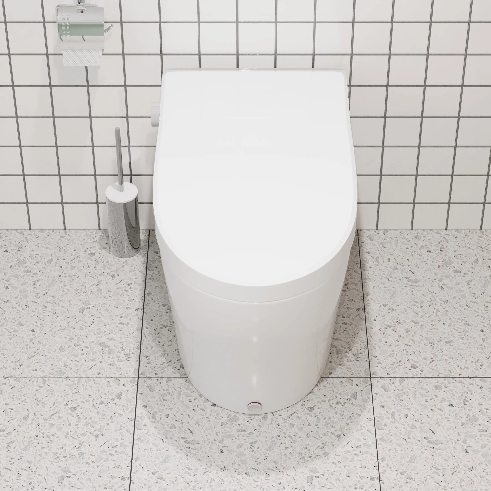 DeerValley DV-1S0029 Smart Bidet Toilet, One-Piece Elongated Smart Toilet with Foot Kick Flush, Warm Wash (Seat Included)