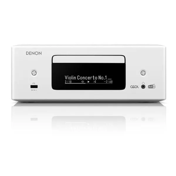 Denon CEOL RCD-N12 DAB  Hi-Fi System & Mission QX2 MKII Speakers Pair White