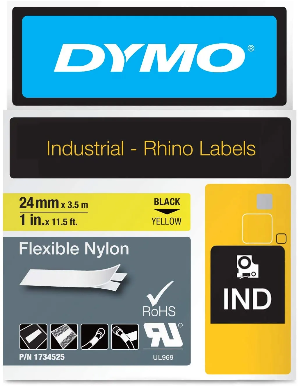 DYMO RH NYL 24/3.5  YEL  (1734525)