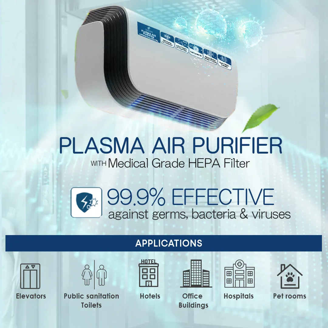 EMS Plasma Air Purifier w/ Medical Grade HEPA Filter (Please Email for Orders/Inquiries)