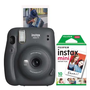 FujiFilm Instax Mini 11 Instant Camera w/ 10 Count Film Charcoal