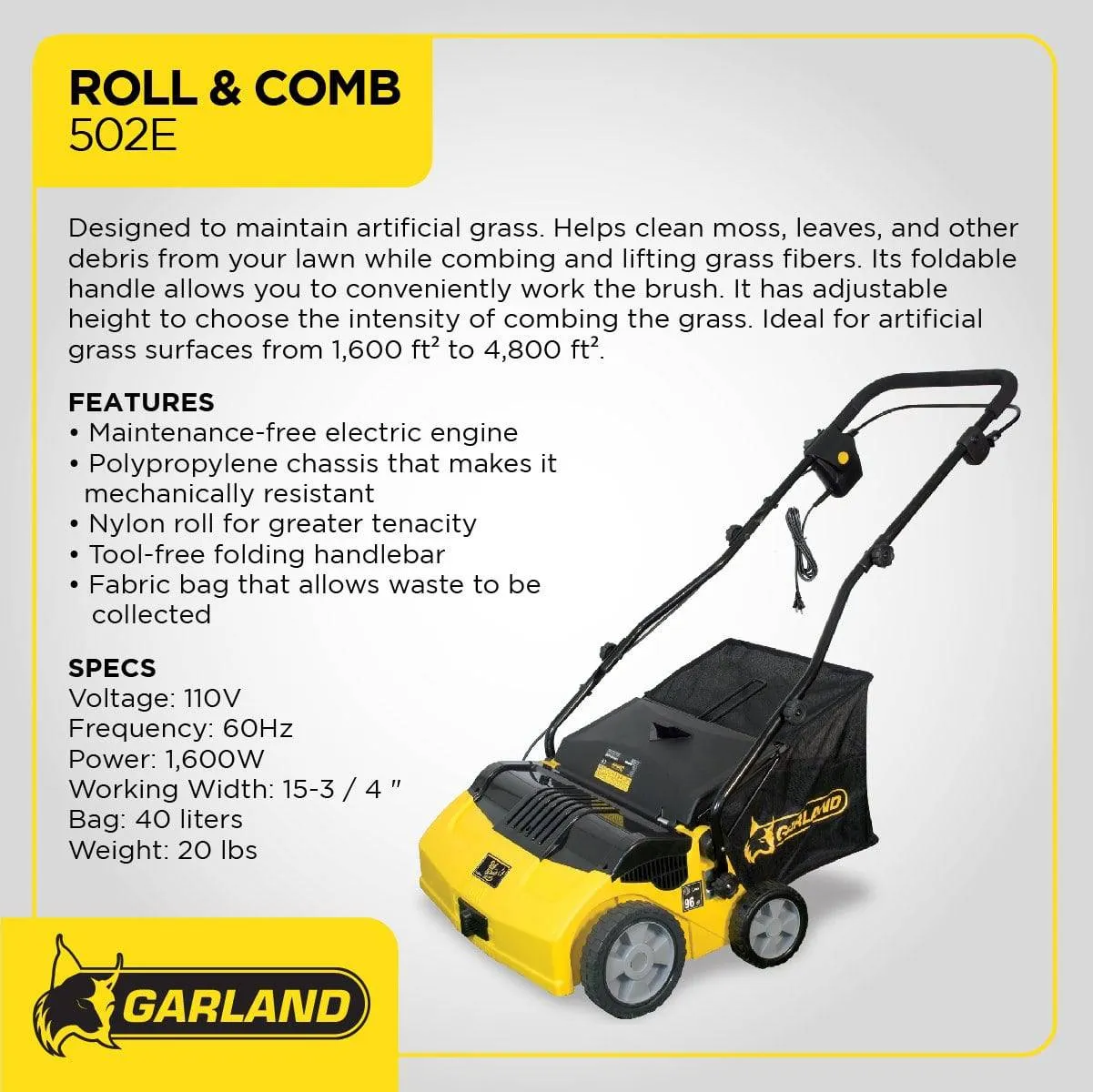 Garland® Roll & Comb 502E