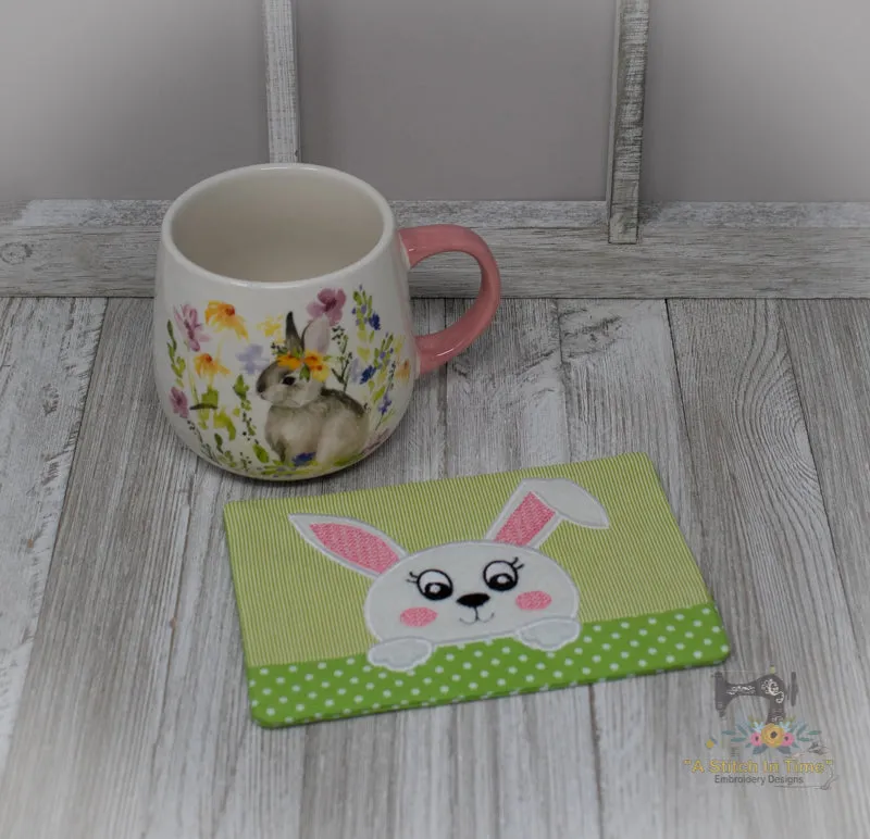 ITH Bunny Mug Rug