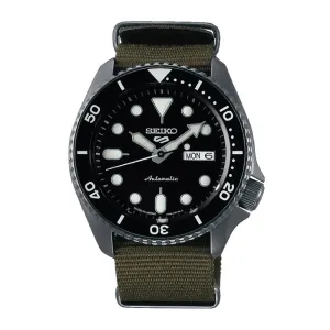 [JDM] Seiko 5 Sports (Japan Made) Automatic Olive Green Canvas Strap Watch SBSA023 SBSA023J (Not For EU Buyers) (LOCAL BUYERS ONLY)