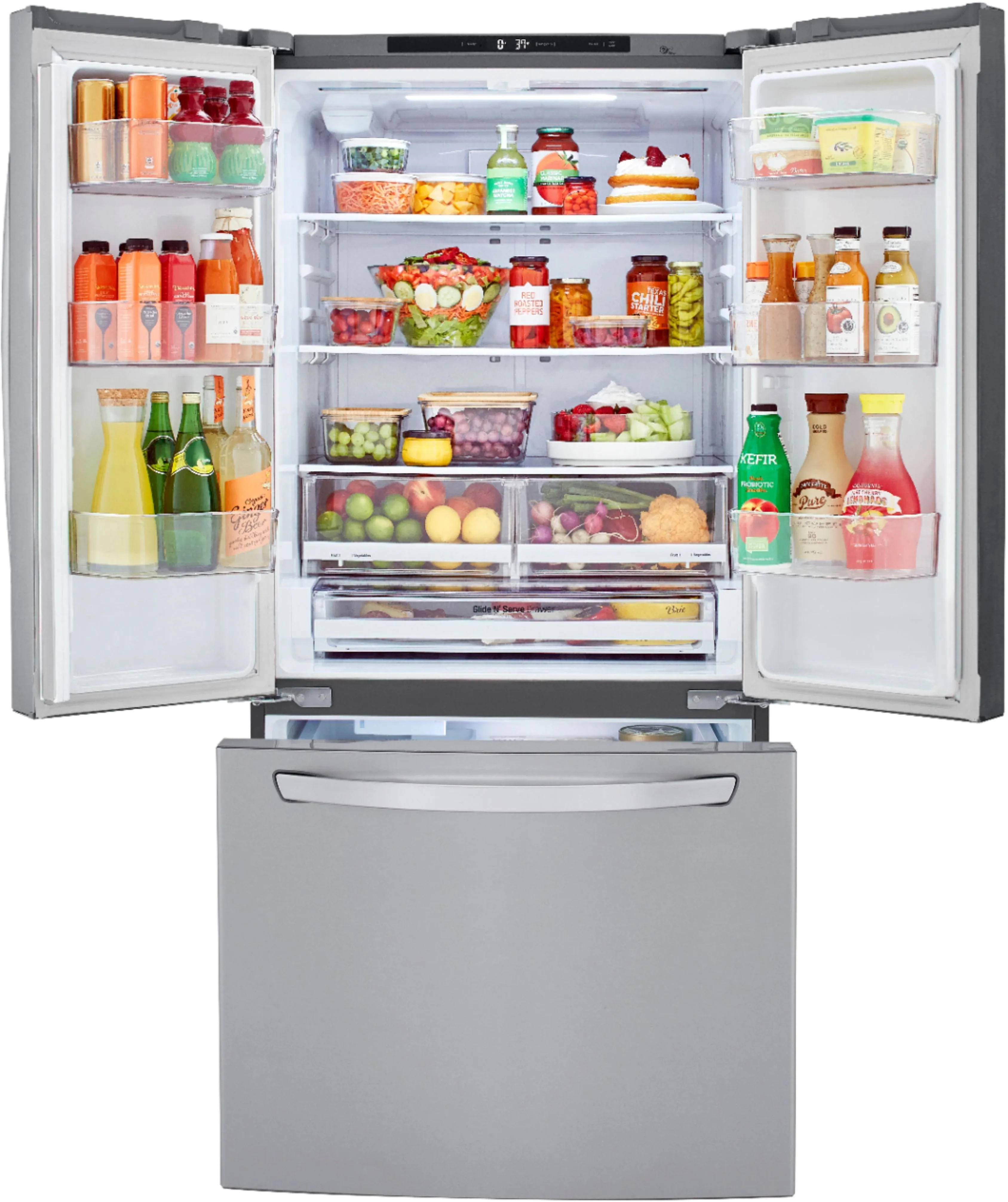 LG - 25.1 Cu. Ft. French Door Refrigerator - Stainless steel