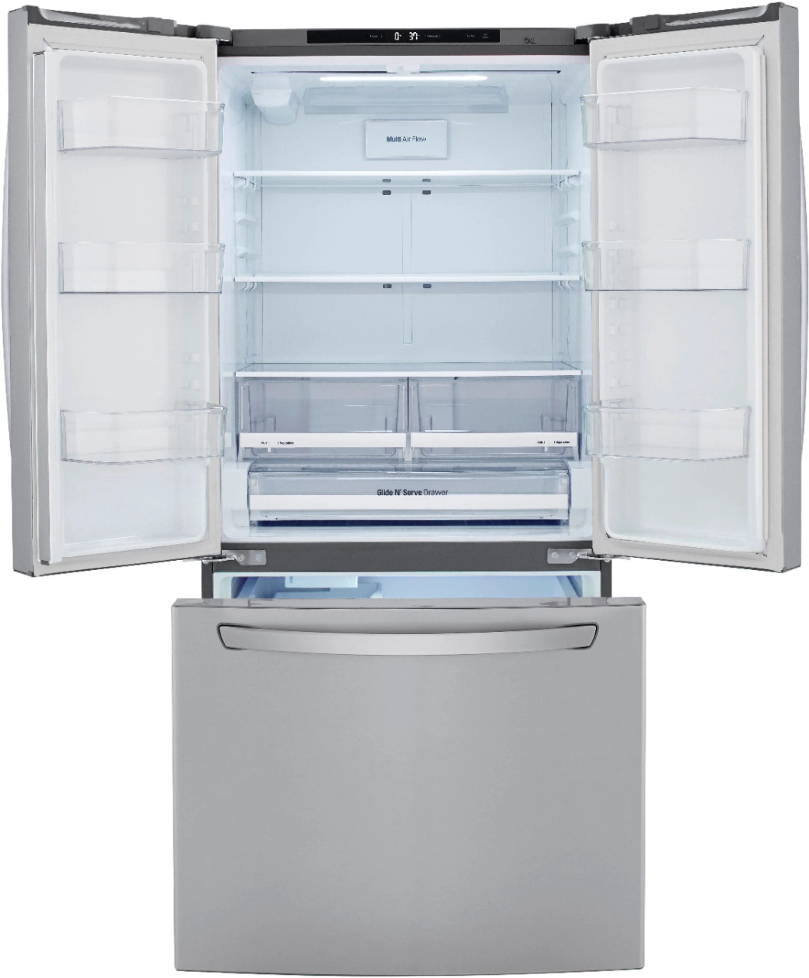 LG - 25.1 Cu. Ft. French Door Refrigerator - Stainless steel