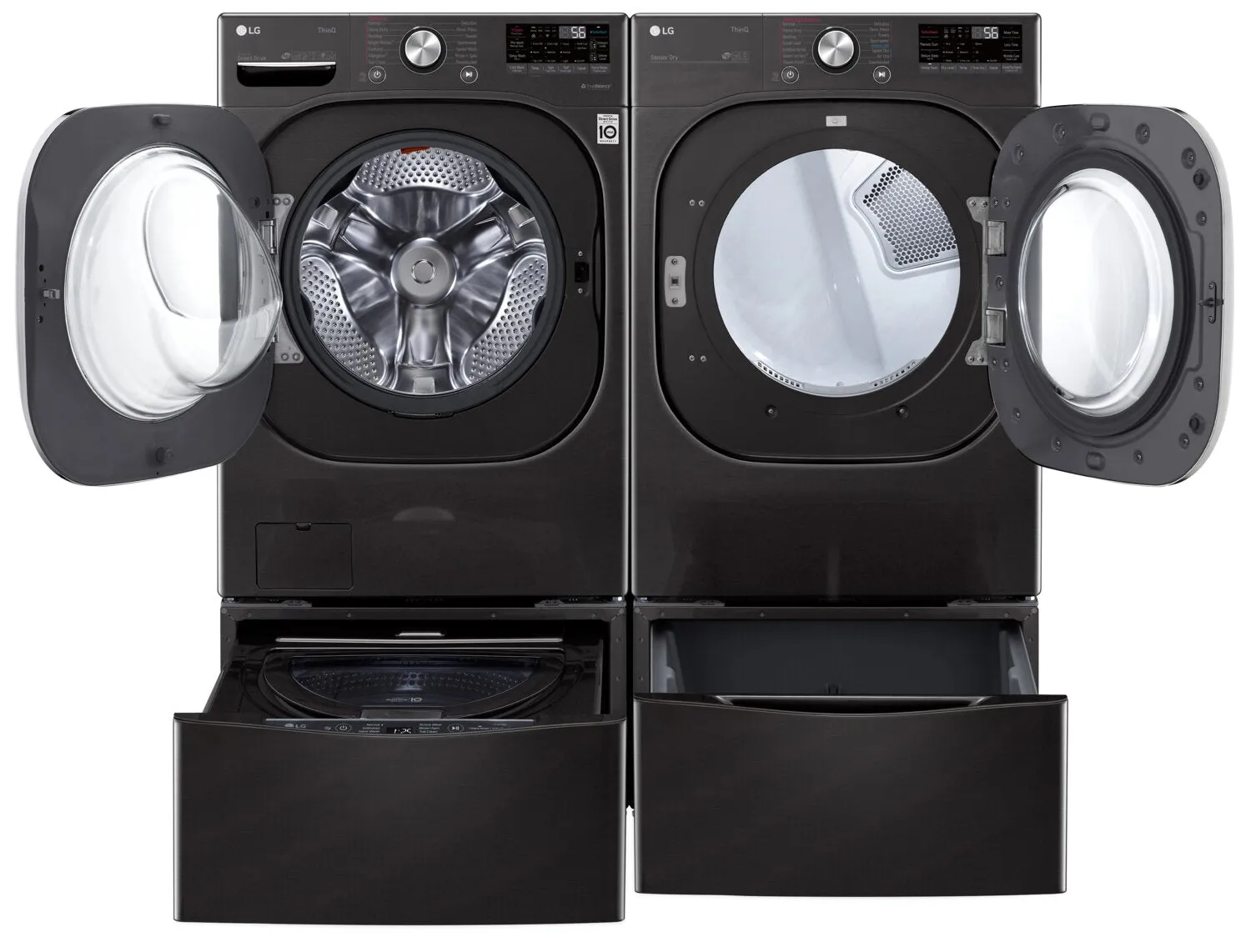 LG 5.8 Cu. Ft. Smart Front-Load Washer and 7.4 Cu. Ft. Electric Dryer