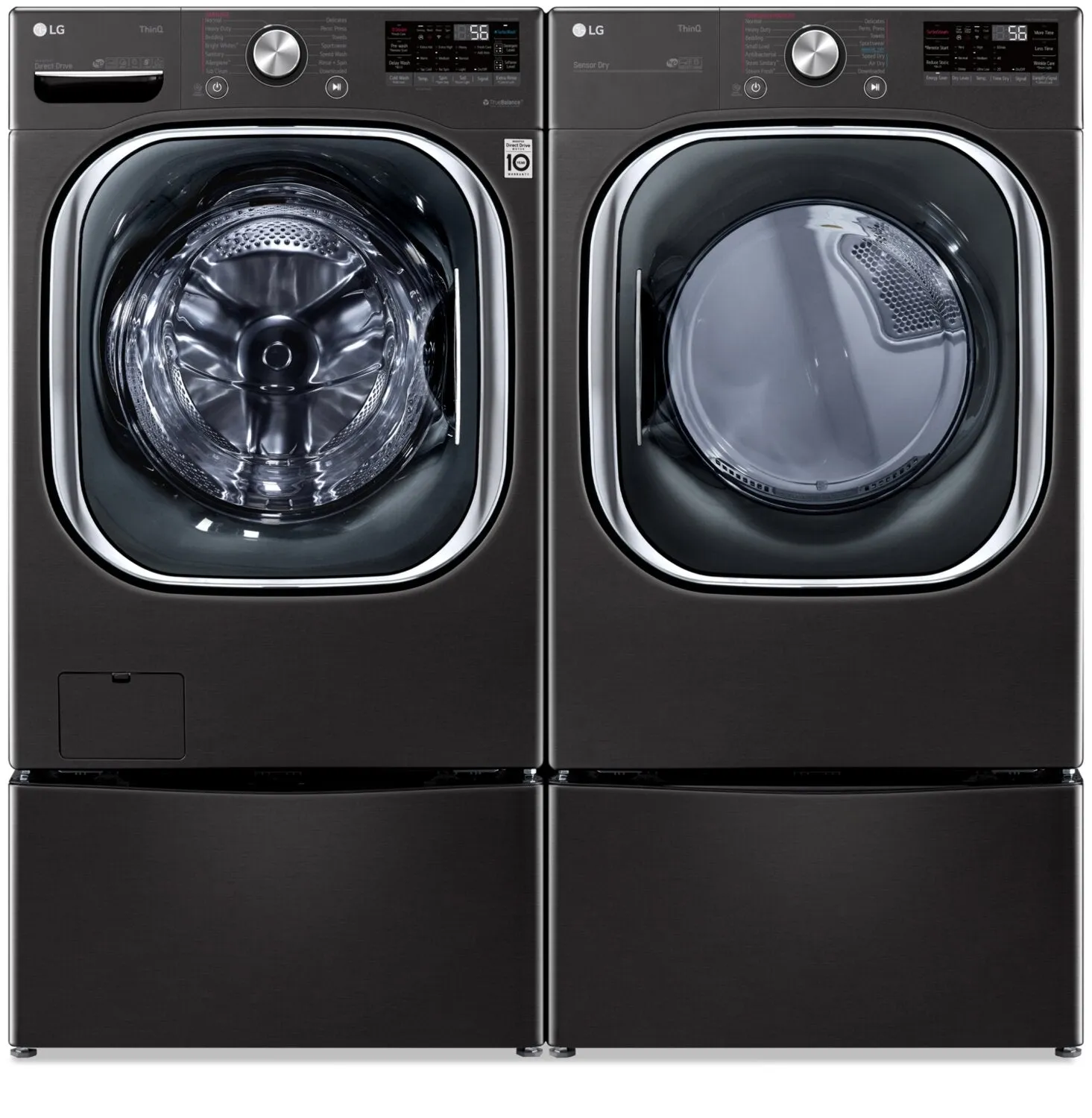 LG 5.8 Cu. Ft. Smart Front-Load Washer and 7.4 Cu. Ft. Electric Dryer