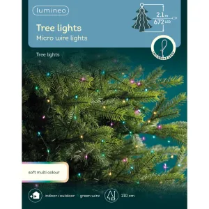 Lumineo 2.1m Soft Multi-Coloured Micro LED Tree Outdoor Lights - 505529