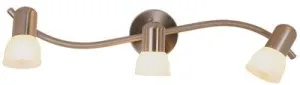 Monument Contemporary Vanity Fixture Brushed Nickel 26-5/8 Inch  Uses (3) 60-Watt Incandescent Medium Base Lamps