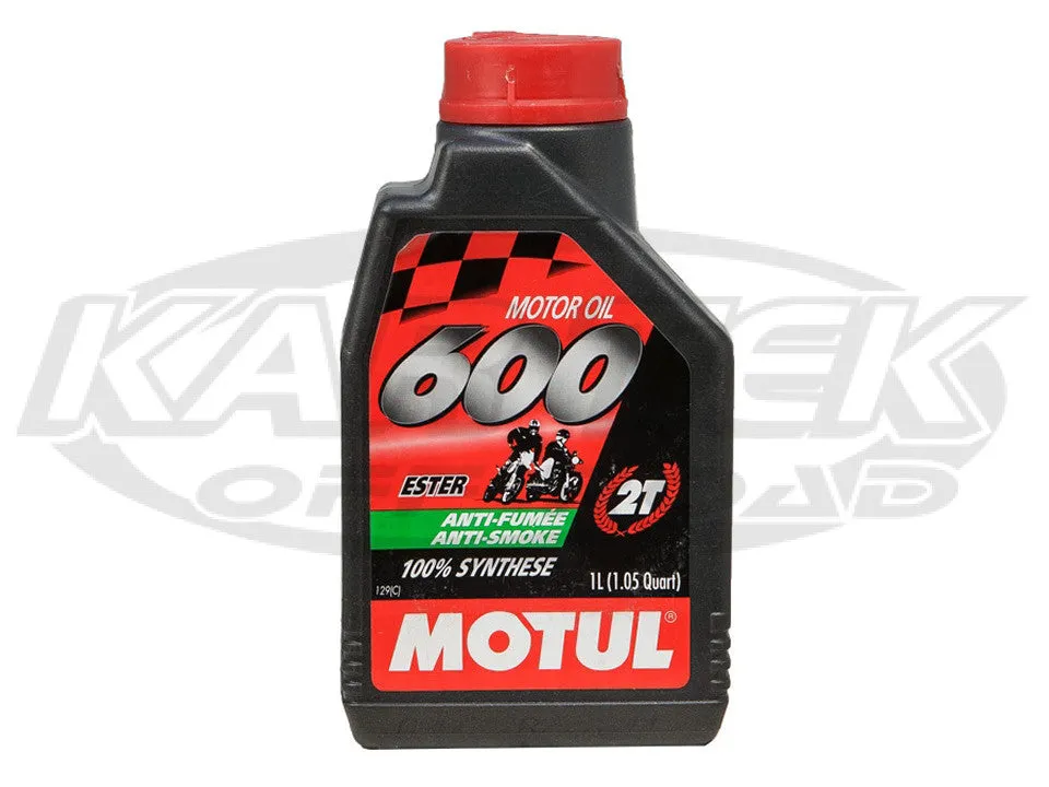 Motul 600 2T Synthetic Two Stroke Engine Motor Oil 1 Liter Bottle