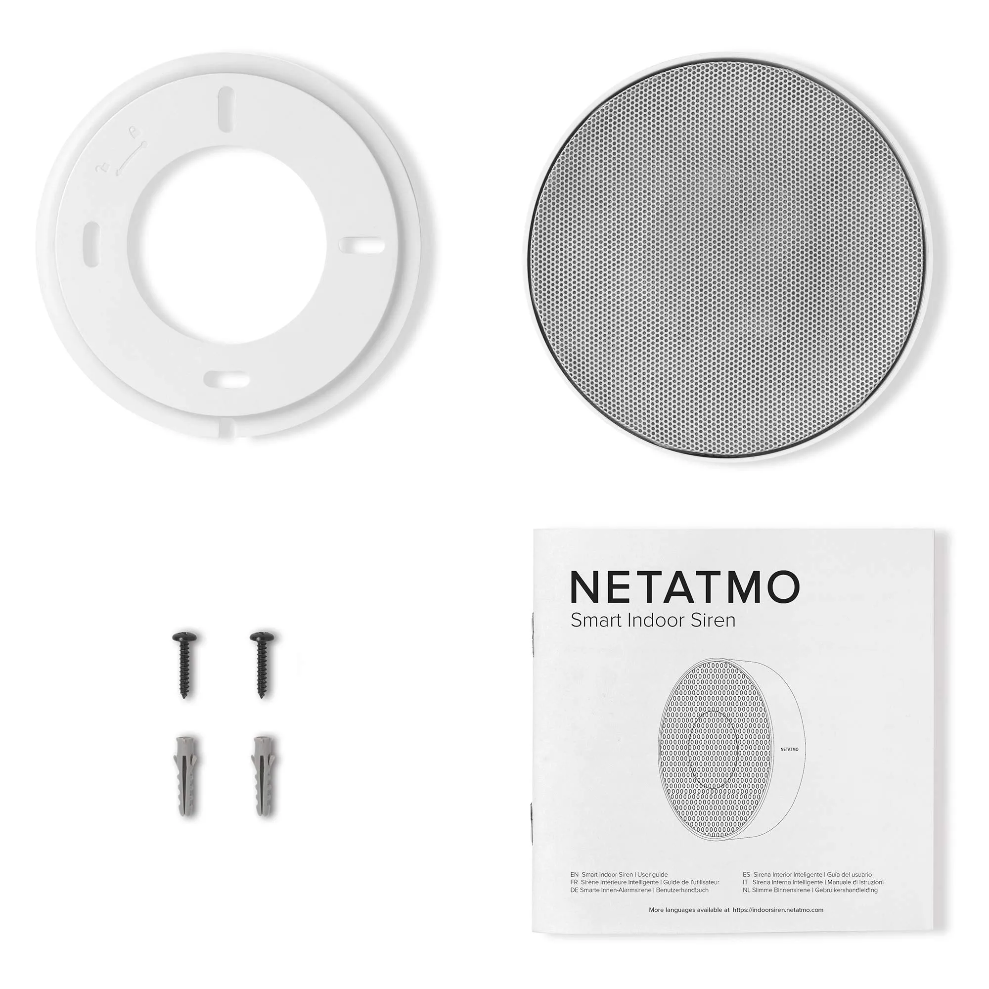 Netatmo Smart Indoor Siren, Wireless, 110dB, Auto Arm & Disarm, No Subscription, Batteries or Wired, NIS01-UK