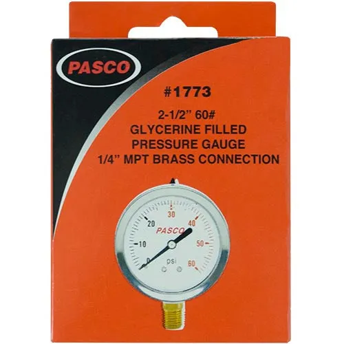 Pasco Glycerine Filled Pressure Gauge 1773