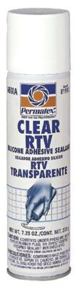 Permatex 81913 Clear RTV Silicone Adhesive Sealants, 7.25 oz Automatic Tube, Clear (12 Tubes)