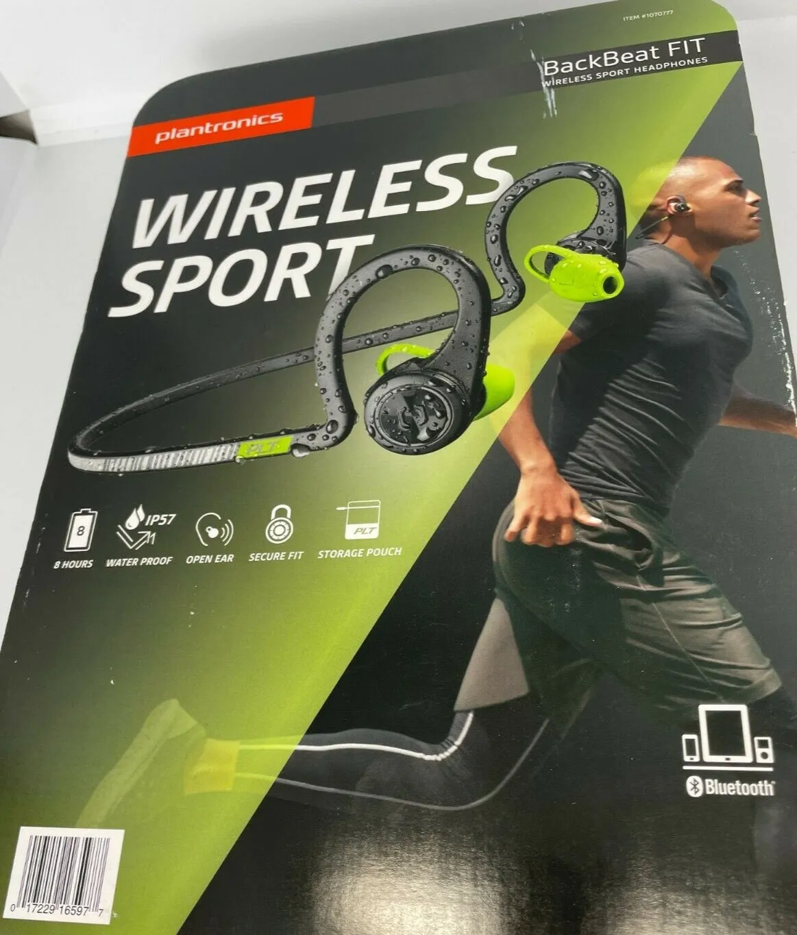 Plantronics Backbeat Fit Wireless Bluetooth Sport Headphones (Black)