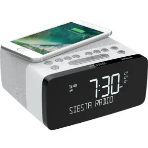 PURE Siesta Charge DAB /FM & Blutooth with Qi Wireless Charging Pad In White