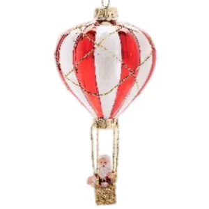 Santa In Hot Air Balloon Ornament