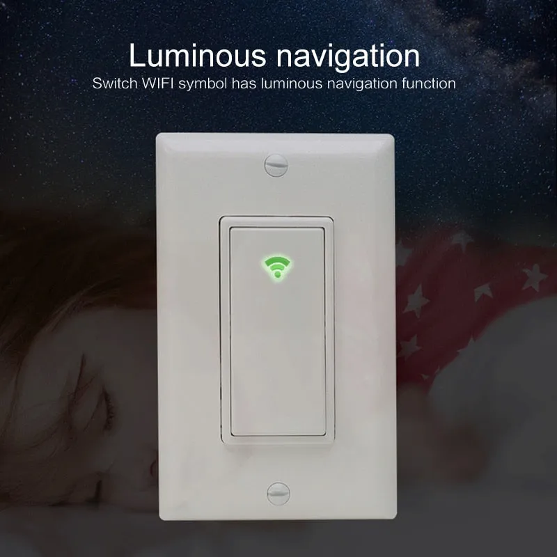 Sonoff Smart Wall Light Switch US WiFi Dimmer Mobile APP Remote Control No Hub Required Works with Amazon Alexa Google Home IFTTT