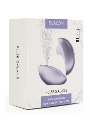 Svakom Pulse Galaxie App Compatible Rechargeable Silicone Clitoral Stimulator with Remote - Metallic