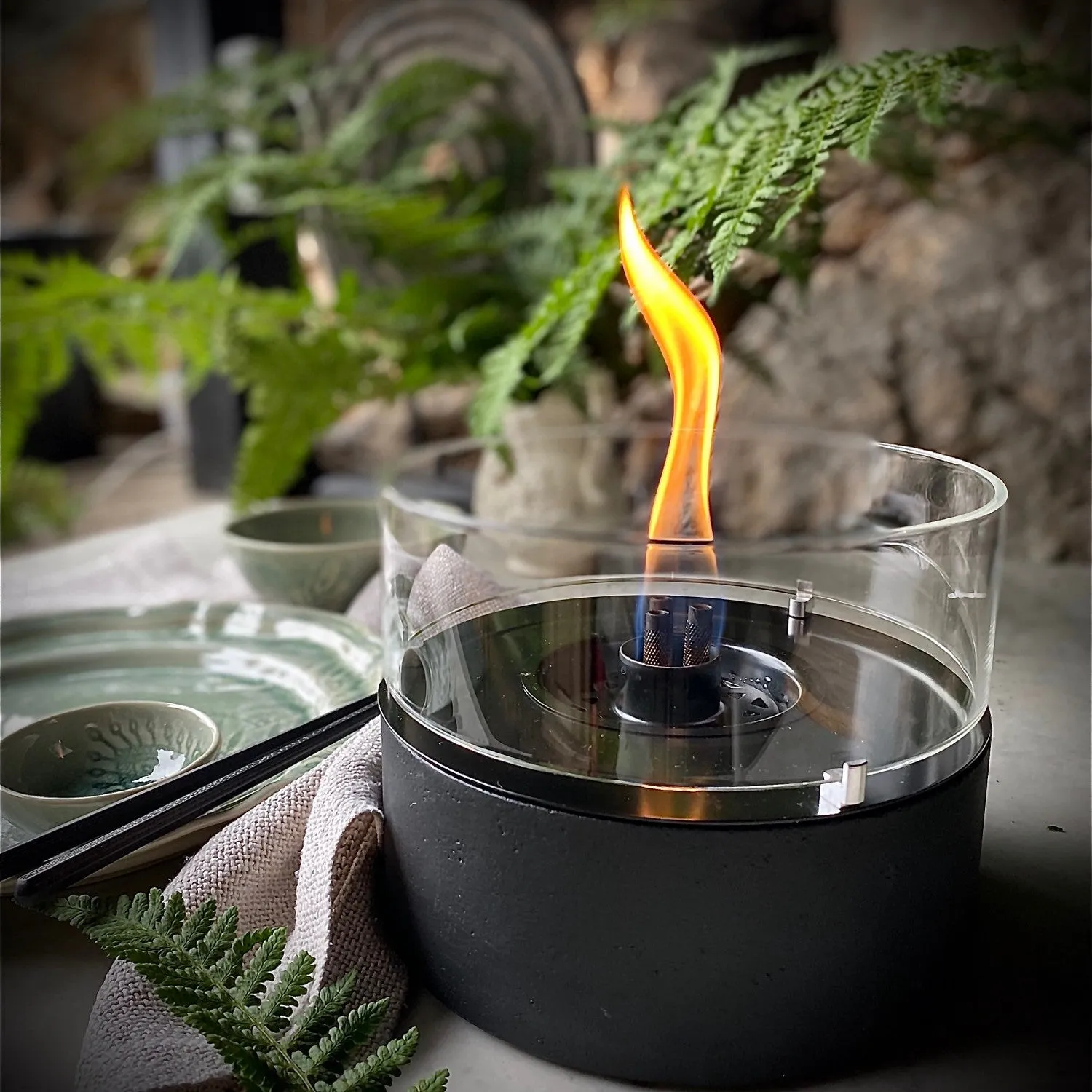 Tenderflame Cafe 18 Tabletop Candle Black