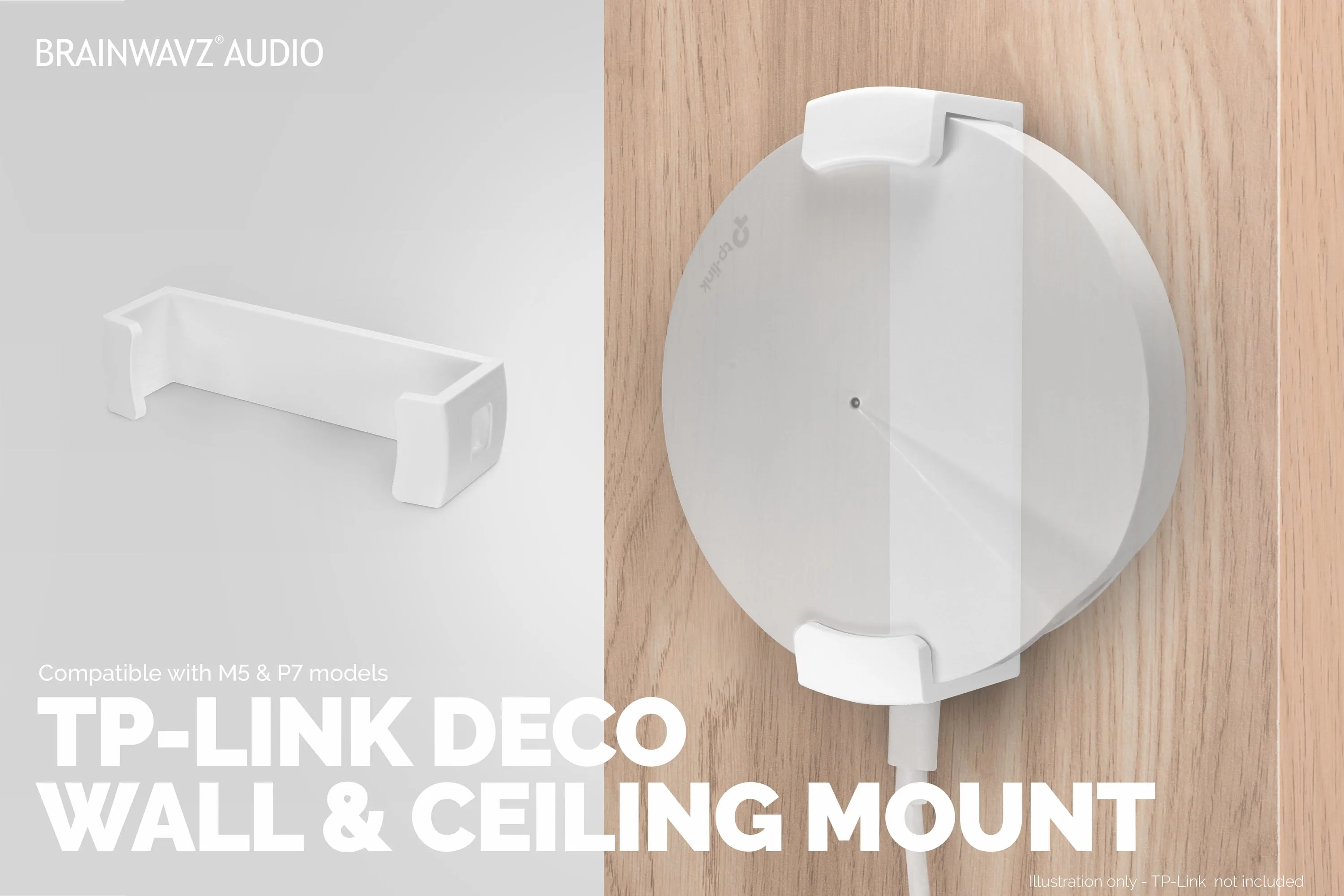 TP-Link Deco M5 & P7 Wall & Ceiling Mount Adhesive Bracket, Easy to Install