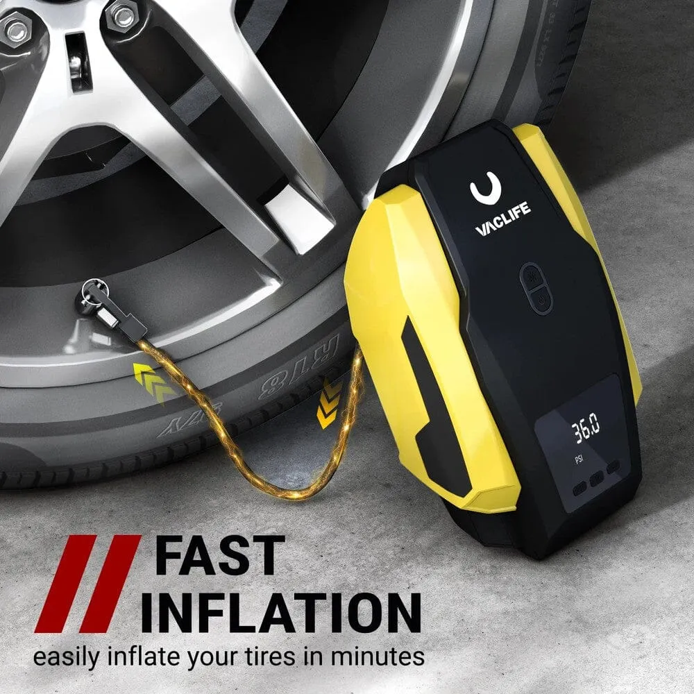 VacLife Tire Inflator Portable Air Compressor