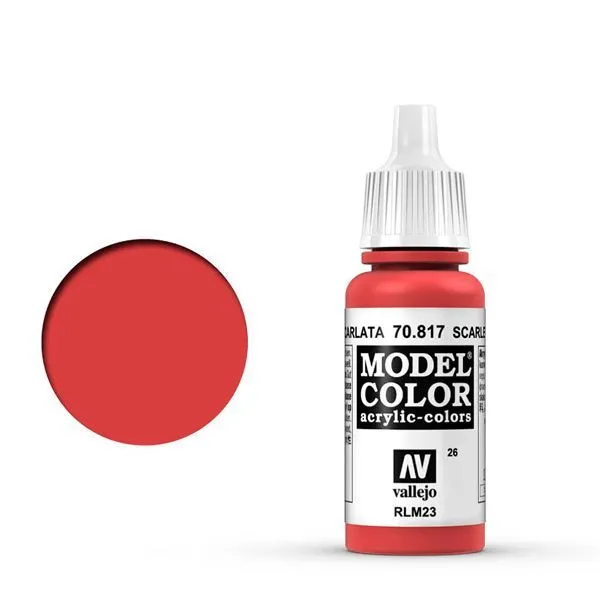 Vallejo 026:MODELCOLOR 817-17ML. SCARLET